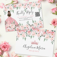 Código QR de respuesta para Quinceañera floral ros