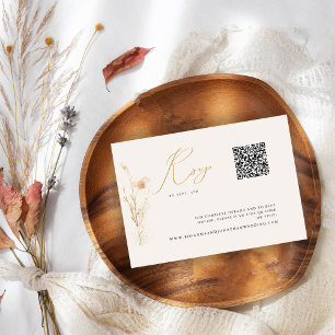 Código QR de respuesta romántica con flores prensa