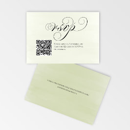 Código QR de respuesta RSVP de boda con letra eleg