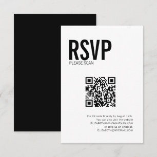 Código QR de respuesta RSVP para sitio web de boda
