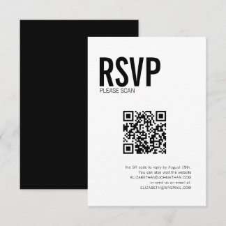 Código QR de respuesta RSVP para sitio web de boda