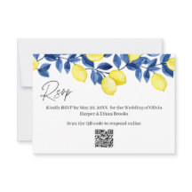 Código QR de RSVP de Boda de Limón