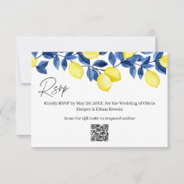Código QR de RSVP de Boda de Limón