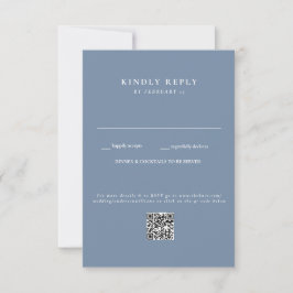 Código QR de RSVP de Boda de Periwinkle Moderno
