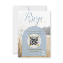 Código QR de RSVP de Coastal Meadow | Arco azul el