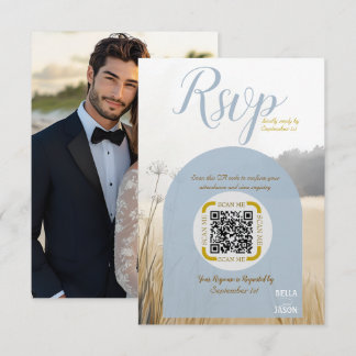 Código QR de RSVP de Coastal Meadow | Arco azul el