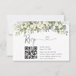 Código QR de RSVP del sitio web de boda floral bla