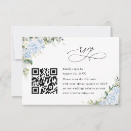 Código QR de RSVP del sitio web de boda floral de
