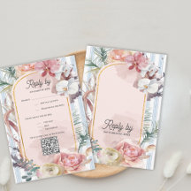 Código QR de RSVP para Boda en Destino de Orquídea