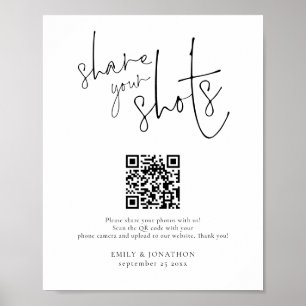 Código QR de Señal de Foto de Boda Comparte Tus Fo