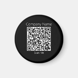 Código QR de su empresa para el imán negro del sit