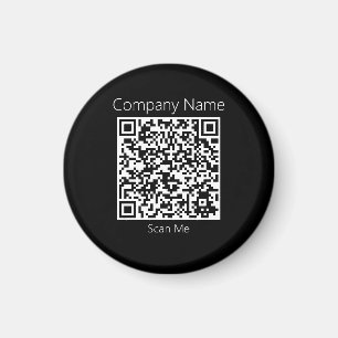 Código QR de su empresa para el imán negro del sit