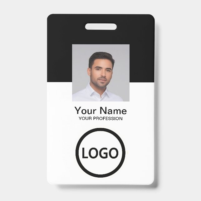 Código QR de tarjeta de identificación moderna par (Parte frontal)