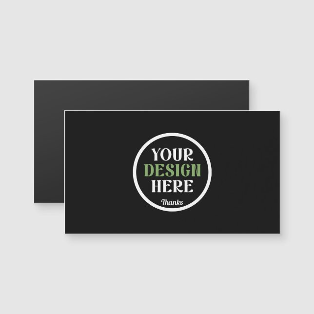 Código QR de Tarjeta de Marca Negra Personalizada  (Anverso/Reverso)