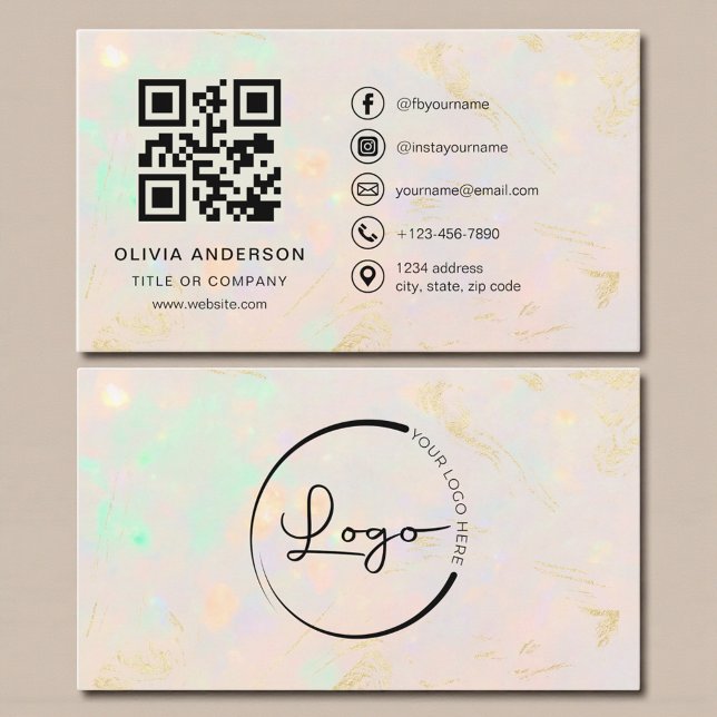 Código QR de tarjeta de visita profesional de ópal (Subido por el creador)