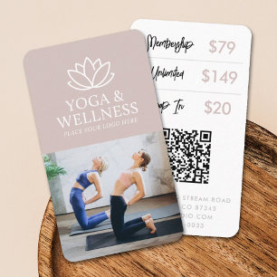 Código QR de tarjeta de visita promocional de Yoga