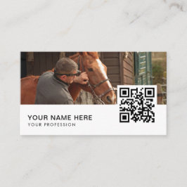 código QR de tarjetas de negocio equino