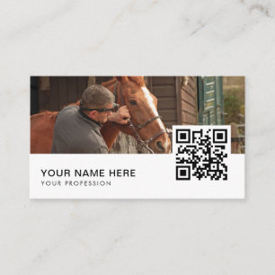 código QR de tarjetas de negocio equino