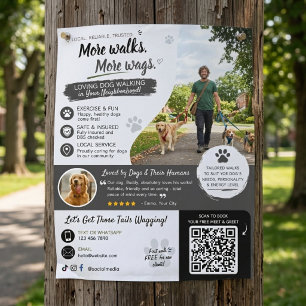 Código QR de Volantes de Negocio de Paseo de Perro