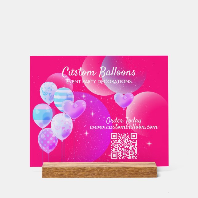 Código qr decoración arte globo (Anverso)