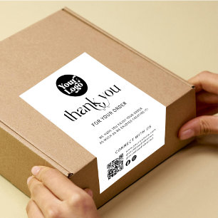 Código QR del logotipo de envío Etiqueta de sello 