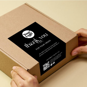 Código QR del logotipo de envío Etiqueta del sello