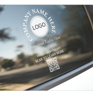 Código QR del logotipo de la empresa en vinilo par
