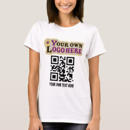 código QR del personalizado o camiseta con el logo