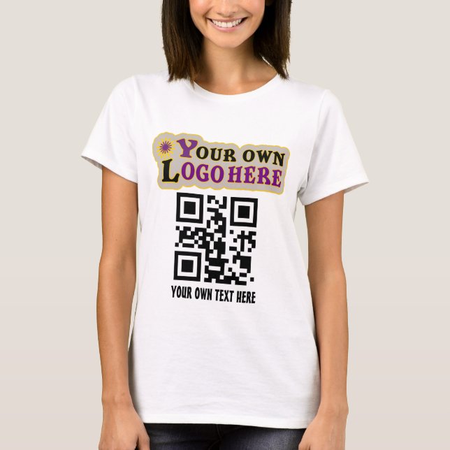 código QR del personalizado o camiseta con el logo (Anverso)