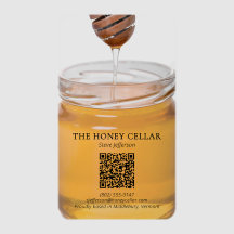 Código QR del tarro de miel del apiario elegante 