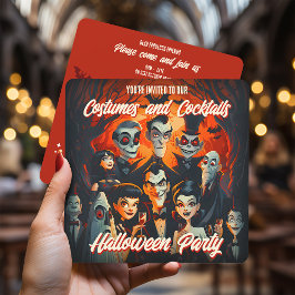 Código QR disfraza cócteles Invitación de Hallowee