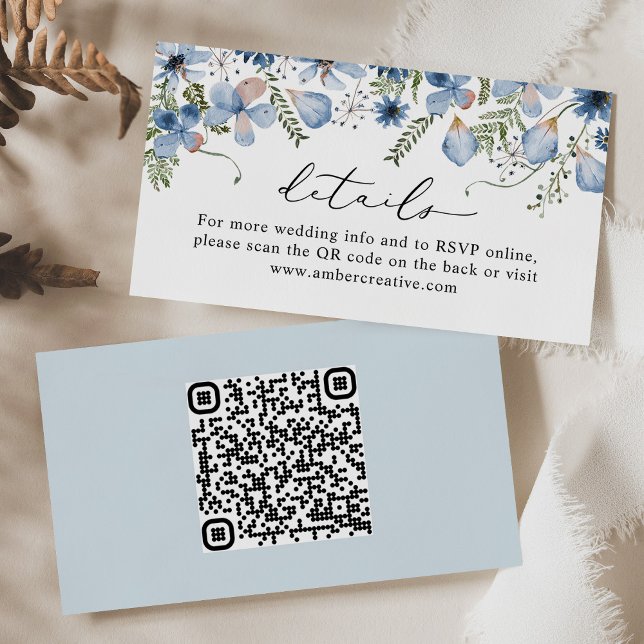 Código QR Dusty Blue Boda Detalles Tarjeta de Gabi (Subido por el creador)