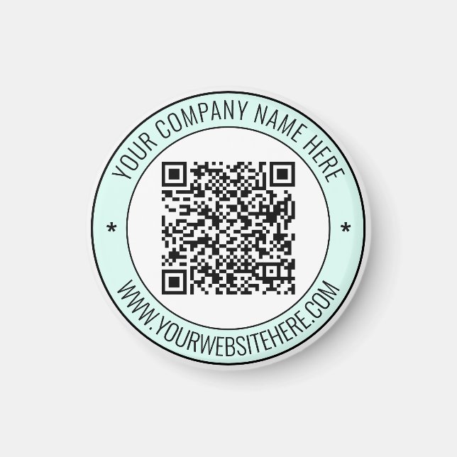 Código QR e imán de texto Personalizado Elegir col (Frente)