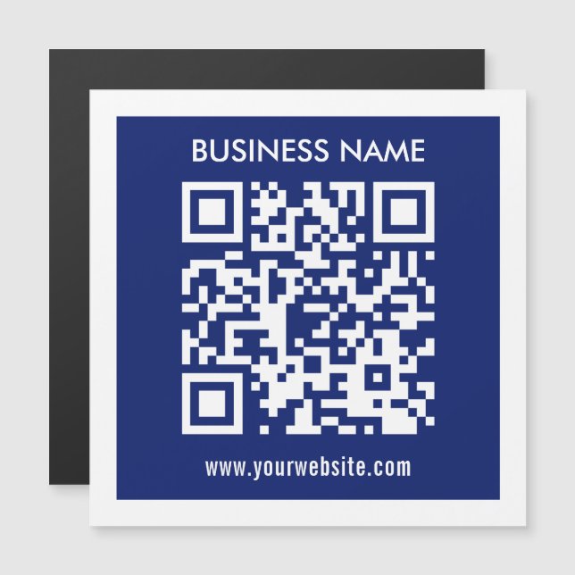 Código QR editable (generado al instante) | Azul M (Anverso/Reverso)
