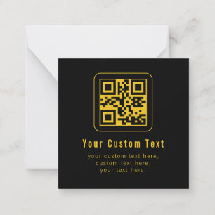 Código QR editable y plantilla de texto Negro y