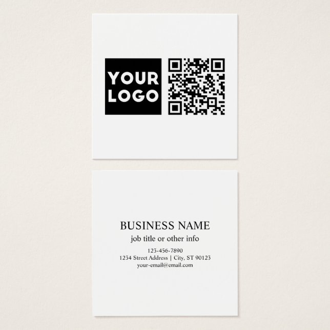 Código QR editable y su logotipo comercial o image (Anverso y reverso)