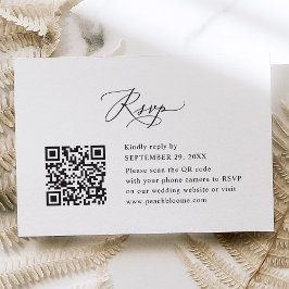 Código QR Elegante de caligrafía moderna Boda RSVP