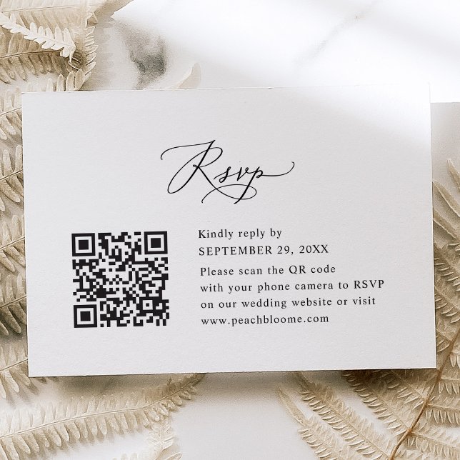 Código QR Elegante de caligrafía moderna Boda RSVP (Subido por el creador)