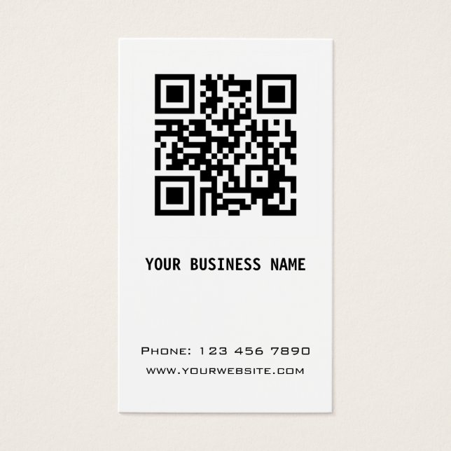 Código QR en blanco y negro (Frente)