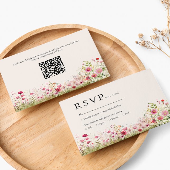 Código QR en línea botánico bohemio RSVP de boda (Subido por el creador)