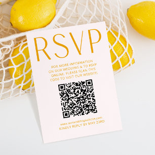 código QR en línea de RSVP amarillo brillante simp