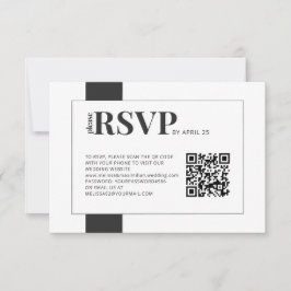 Código QR en línea RSVP negrita boda mínimo