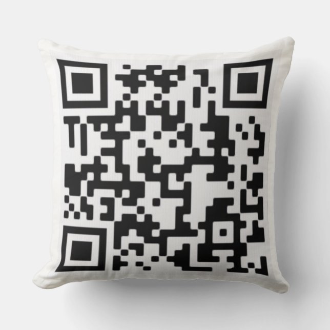 Código QR en un Cojín decorativo (Anverso)