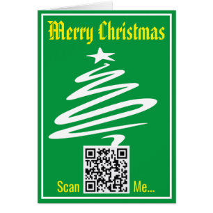 Código QR en una tarjeta de Navidad