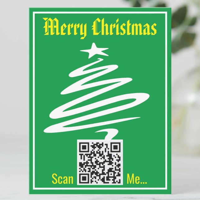 Código QR en una tarjeta postal de Navidad (Subido por el creador)
