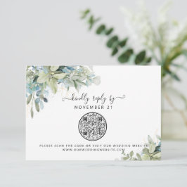 Código QR Eucalyptus Greenery Wedding RSVP