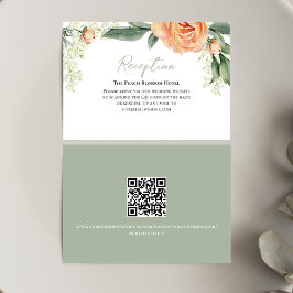 Código QR floral de recepción de bodas de bodas de