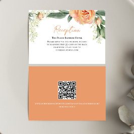 Código QR floral de recepción de bodas de bodas de