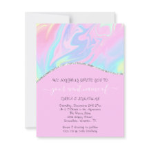 Código QR floral presupuesto Ola de holografía pin