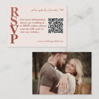 Código QR Foto Terracotta - Tarjeta RSVP de boda m